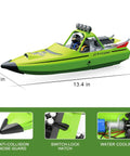 Totally Fun RC Boat For Kids And Adults With 2.4GHz Remote Control, LED Lights, 20 MPH Fast Jet Boat For Pool Or Lake, Green