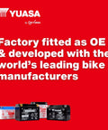 Factory Activated YTZ High Performance AGM Battery With Expanded Plate Grid For Beefed Up Starting Power And Vibration Resistance