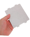 Person holding a High Temperature Mica Sheet for Microwave Ovens Heat Shield and Insulation Cover Replacement Parts for Kitchen Home Repair.