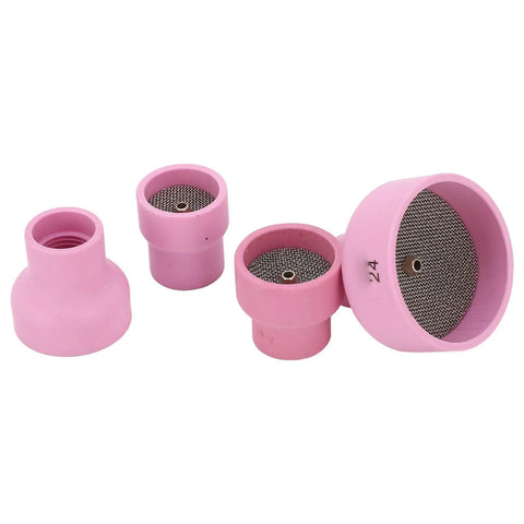 Dope Pink Ceramic Welding Cup Kit Set With 2.4mm Center Hole Inner Diameter For WP9 Welding Includes 12 14 16 24 Cups Built For High Temperature Gear