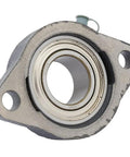 Two Bolt Flange Mount Ball Bearing Unit With Insert Bearing SA206-20G Cast Iron Housing LF206 Bore 1-1/4 Inch Set Screw Locking
