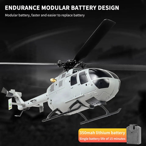 Orange 4 Channel RC Helicopter With Single Propeller No Ailerons 6 Axis Gyro Stabilization Altitude Hold Dope Stability For Beginners And Adults Remote Control Toy For Outdoor Fly Fun with modular battery design shown