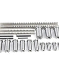 Keyway Broach Set Kit In Fitted Box With 4 Broaches, 13 Collared Bushings, And 5 Gaskets, Metric Size Industrial Tool Essentials