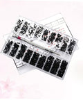 Handy Dandy Miniature Hardware Screw Set With Countersunk Round Heads And Solid Carbon Steel Build Perfect For Eyeglass Watch Repair Handyman Projects Smooth Operator Toolkit Neat Storage Box Included, showing assorted black screws in organizer.