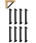 8 Piece 45 Degree Angle Support Bracket Kit For Wood Beams DIY Ready Heavy Duty Gusset Brackets For Outdoor Projects Like Pergolas Porches And Gazebos Built From Steel With Black Coating For Long Lasting Strength