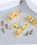 Heavy Duty Cabinet Latches Set 24 Pcs Golden Finish Brass Ball Tension Latches with screws, ideal for doors and drawers