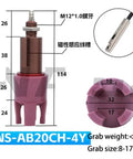 High Temperature Resistant Mechanical Arm Flexible Gripper With Four Jaw Pneumatic Gripper Silicone Soft Clamp B35CH-4Y close-up, specifications displayed