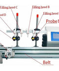 Pro Grade Automatic Liquid And Honey Filling Machine With Four Headed Conveyor Belt showing filling heads and control panel.