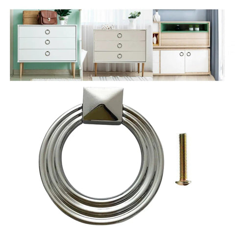 Five Pack Cabinet Pulls For Drawers And Wardrobe Doors Modern Zinc Alloy Knob Handles Easy To Install For Cupboard Decor And Home Makeover