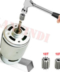 24V 555 22000RPM High Speed Electric Motor for Ride On Cars Upgrade DC Drive Engine Replacement showing gear teeth options