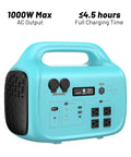 Total Game Changer 1000W Portable Power Station With 1024Wh Capacity featuring AC output, handle, and various ports.