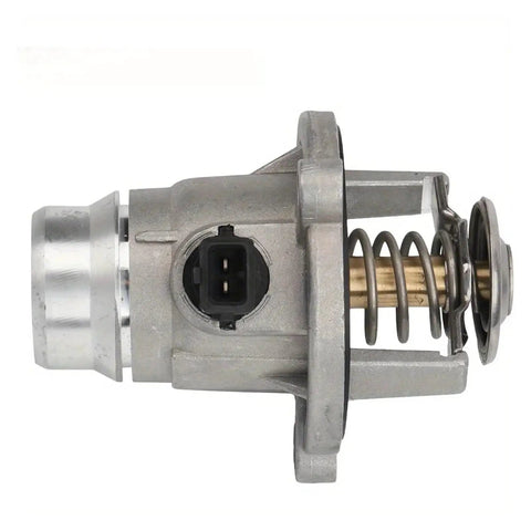 Built Tough Thermostat Housing Direct Swap Compatible With Bmw 550I 650I And X5 Series Engine Cooling Assembly side view with spring