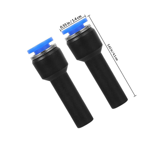 Check Out This 5-Piece Blue Straight Push-Fit Pneumatic Tube Reducer Coupler Kit With Quick Connect Plastic Air Hose Fittings For Industrial Gas Systems That Save Big Temps And Cash While Making Your Job Easy Peasy Every Single Day.. black plastic push-fit pneumatic reducer couplers, 4.1cm long, 1.4cm top