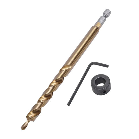 Must-Have 2-Piece Kit With 1/4 Inch Hex Pocket Screw Jig Plus 3/8 Inch Twist Step Bit For Quick Hole Drilling And Smooth Woodworking Projects Every Handyman Needs To Bust Out Serious Skills.