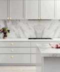 2 Pack Brushed Brass Cabinet Knobs Set For Kitchen Cabinets Dressers Drawers Zinc Knob Handles on white cabinets
