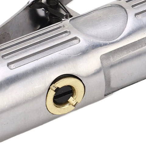 Close-up of the brass fitting on a Heavy Duty Air Die Grinder Adjustable Speed Up To 20000 RPM for polishing and grinding.
