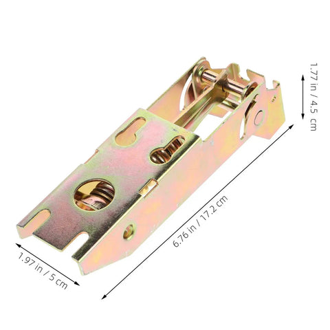 2 Pack Chest Freezer Hinge Replacement Kit With Spring And Outer Shell For Left And Right Doors, shown with dimensions.