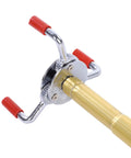 Heavy Duty Telescoping Smoke Detector Removal Pole With A Slick Twist Grip And Massive Reach Out To Five Point Three Meters close-up of ABS head and aluminum shaft.