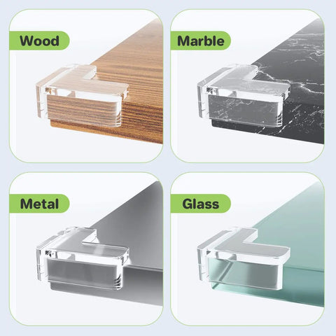 Thirty Piece Clear Baby Corner Protectors Big Time Tough Soft Pvc Edge Guards L Shaped And Rounded Childproof furniture cushions on wood, marble, metal, and glass.