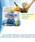 Lithium Orotate Gummies 5mg Per Gummy Clinically Studied Chelated High Bioavailable Sugar Free Vegan Three Flavors
