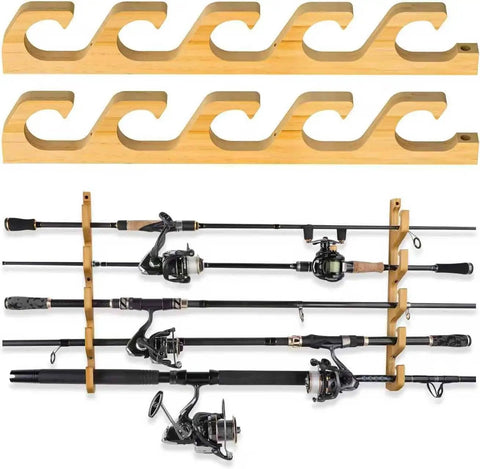 Dope Wood Rod Holder for Easy Garage Storage