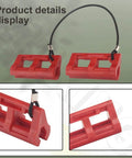4 Inch Steer Stop Outboard Hydraulic Steering Lock for Outboard Motor Trailering and Transport Red, secure mount displayed