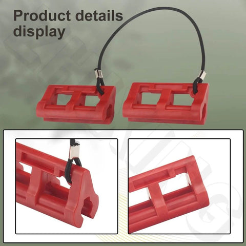 4 Inch Steer Stop Outboard Hydraulic Steering Lock for Outboard Motor Trailering and Transport Red, secure mount displayed