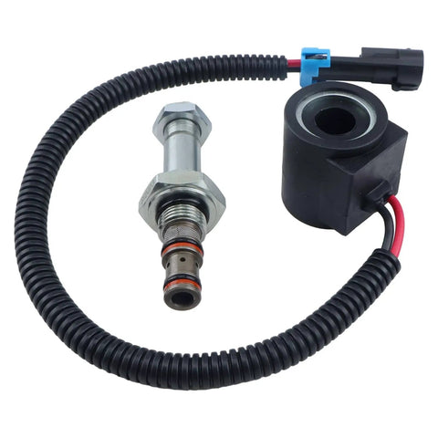 12V Solenoid Valve Coil And Hydraulic Spool Valve Stem Element Kit For Bobcat Skid Steer Loaders Replacement 6667687 6665004 6309311 6309312 6671025 6675559 Fits 653 751 753 763 773 863 864 883 963 A200 A300 T110 T140 T180 T190 T200 T250 T300