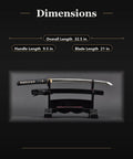 Wakizashi Iaito Unsharpened Stainless Steel Practice Sword For Iaido And Iaito Kata 21 Inch Blade With Bo Hi on stand