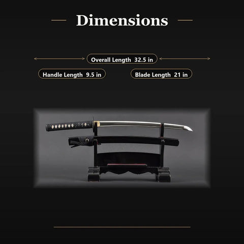 Wakizashi Iaito Unsharpened Stainless Steel Practice Sword For Iaido And Iaito Kata 21 Inch Blade With Bo Hi on stand