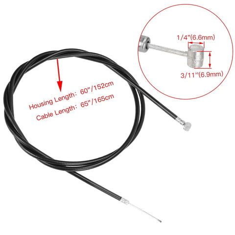 60 Inch Universal Throttle Cable Kit For Mini Bikes Go Karts ATVs And Scooters With One Quarter Inch Barrel End 2 Pack
