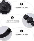 Close-up of three matte black European style antique drawer pulls from a Four Pack European Style Antique Drawer Pulls set.