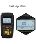 Super Handy Digital Hardness Tester For Metals with clear large screen showing 35 HL measurement and controls.
