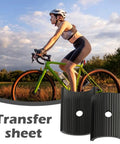 Cyclist on a green bike at sunset, showcasing Bike Handlebar Shim Set 1 Pair 25.4 To 31.8 Mm Aluminum Alloy Clamp Spacer