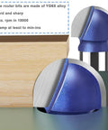 Core Box Router Bit Set Four Pieces Pro Grade With One Quarter Inch Shank And Cutting Diameters for fluting on wood