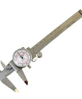 Six Inch Dial Caliper With Dual Metric And SAE Readout, Pro Grade Precision 0.001 Inch Resolution, 150 Mm Scale, Easy Read Dial, Tough Metal