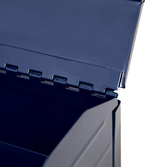 Kickbutt 16 Inch Hip Roof Portable Steel Tool Box With Heavy Duty Metal Latch And Scratch Resistant Powder Coated Blue Finish Built For The Weekend Warrior Ready To Stow Your Favorite Grease Monkey Gear Without The Sweat