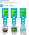 All In One Saltwater Aquarium Tester With Digital Readout For Salinity PH TDS EC And Temperature Versatile Five In One Meter display