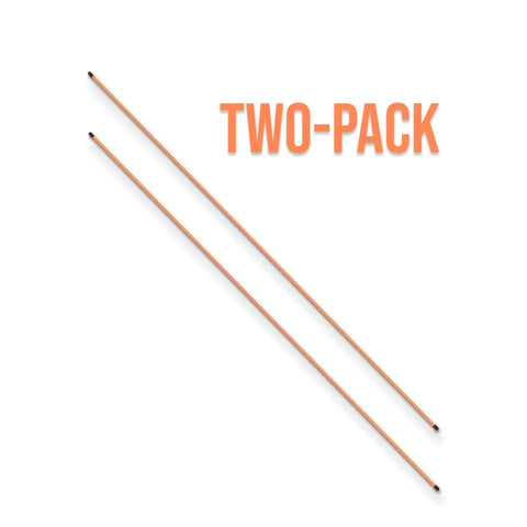 Two orange 34-Inch Golf Alignment Sticks Training Aid For Full Swing, Putting And Chipping Drills, Visualize Your Shot Path And Target Line.