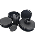Round Plastic Leveling Feet Black End Plugs Set for Furniture and Equipment Heavy Duty Adjustable Height 10mm to 140mm 50 Pieces