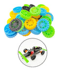 40 Pack Plastic Toy Wheels With 2mm Shafts And 20 Metal Axles For RC Cars Boats Drones Robots And Helicopters DIY Models 30mm Wheel