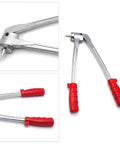 7 Lever Tube Expander Set For Plumbing And HVAC, 7 Die Head Swaging Kit For Copper Brass Aluminum Tubing, steel tool with red grips