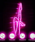 Pink Neon Leg Light Sign USB Powered For Bedroom Decor Bar Man Cave Hotel Dorm Room Wall Decor LED Neon Sign Easy Plug In