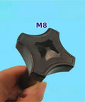 Black M8 Plastic Screw Nuts For Soft Ice Cream Machine Heavy Duty Replacement Parts Includes two short and two long pieces.