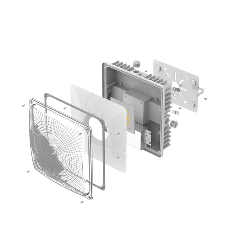 Exploded view of Beast Bright 75W Outdoor Canopy Light 9750LM 5000K Daylight IP65 Waterproof components
