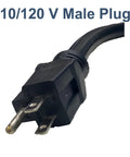 Heavy Duty Pigtail Type 1 220V To 110V Converter Cord 110/120V male plug detail close-up