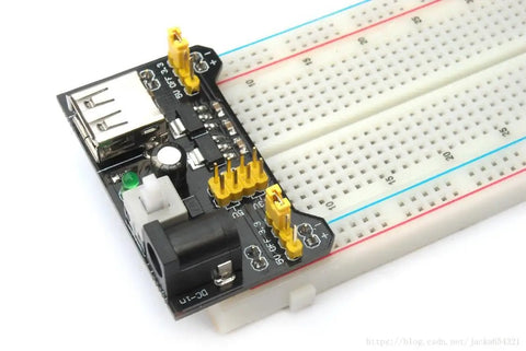 Hella Reliable Dual Voltage Power Supply Module Adapts To 400 And 830 Point Solderless Breadboards with USB port.