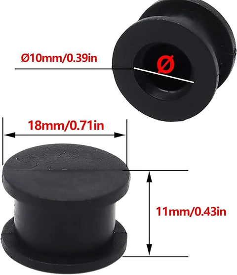 Dimensions of Two Pack Automatic Transmission Shift Cable Bushing Repair Kit 09G321397A Premium Black Replacement