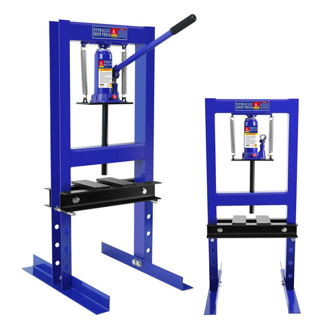 6 Ton Hydraulic Shop Press With Adjustable 2.2 To 9.4 Inch Range, Heavy Duty H-Frame With Movable Plates For Garage And Pro Workshops
