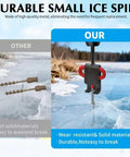 Comparison of Heavy Duty Ice Anchor Tool Kit for Ice Fishing with durable versus inferior spikes on ice.